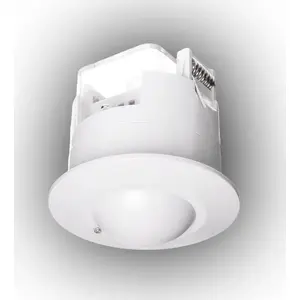Plastrol микроволновый датчик движения CR-M2/OS/BIAŁY встраиваемый IP20 дальность 8 м 1200W/300W