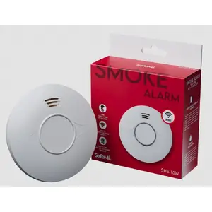 Dūmu detektors SafeMi SHS-10W — Wi‑Fi dūmu sensors, barošanas avots nav norādīts