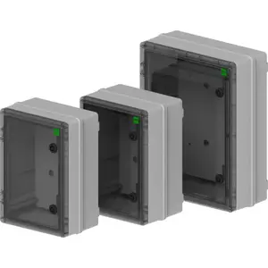 Wall-mounted INDUSTRIAL SR1 enclosure ELEKTROPLAST 252×352×142 mm IP65 transparent for 400V (model 2753-01)