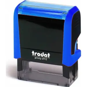Самонаборная штемпельная оснастка trodat Printy 4912 синяя — диаметр оттиска 12 мм