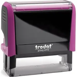 Самонабивная печать Trodat Printy 4915, круглая оттиск, розовый корпус