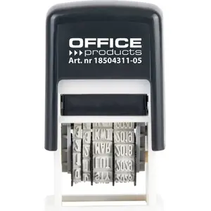 Самонабивная датировочная печать Office Products 18504311-05 — черные чернила, польский формат даты
