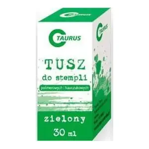 Чернила для штампа Taurus 30 мл, зелёный, Taurus TUSZ DO STEMPLI 30ML