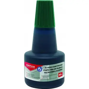 Тушь для металлических печатей Office Products 30 мл, масляная, зелёная