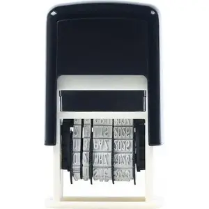 Самостоятельно оттискающийся датер Office Products, цифровой формат ДД-MM-ГГГГ, черные чернила, настампер