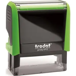 Штамп Trodat Printy 4913 зелёный самонапечатывающий карманный штамп 58×22 мм