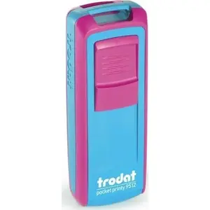 Штамп Trodat 9512 Pocket Printy, компактный самонабрасывающийся штамп, размер оттиска 47×18 мм, черные чернила
