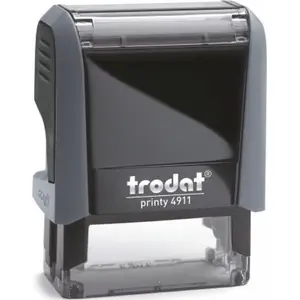 Trodat Printy 4911 самонабрасывающаяся печать, серая, компактная офисная печать