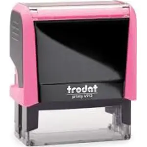 Печать Trodat Printy 4913 самонаборная, неоново-розовая, компактная офисная печать