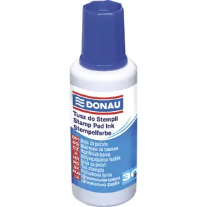Ink for stamps Donau 30 ml blue — Donau stamp ink 30ml, blue
