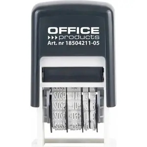 Самонаполняющийся датер Office Products Datownik ISO черный – самонаборный штамп для офиса