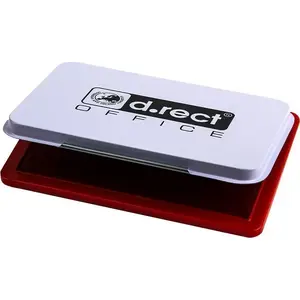 Штемпельная подушка D.Rect, модель 349091, красная — для печатей и штампов