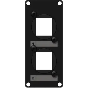 Mounting frame CAYMON CASY107/B with 2 Keystone adapters, 1-module, black