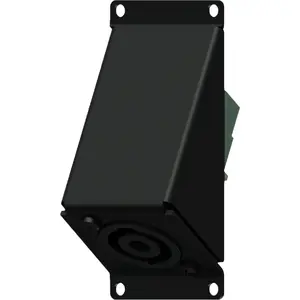 Панельный угловой мужской разъем SpeakON CAYMON CASY143/B — 4-контактный винтовой, чёрный