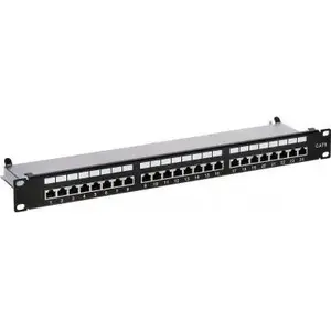 Patch panel 24x RJ-45 Delta PP-24/RJ6-C/FTP — 24 ports, RJ-45, FTP