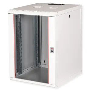 Wall-mounted 19" rack cabinet ROLINE Pro 16U 600x600 mm, IP20, key lock, grey