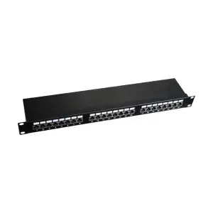 Patch panel Alantec PK-S5-1 1U Gigabit Ethernet RJ-45 Cat5e, rack-mount, black, 482.6×44×50 mm