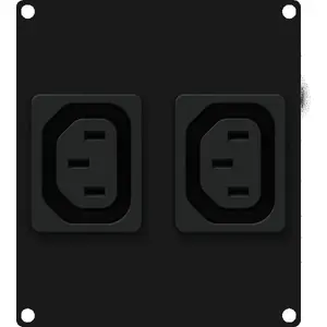 Power outlet panel CAYMON CASY282/B — 2-module, 2 Euro power output connectors, black