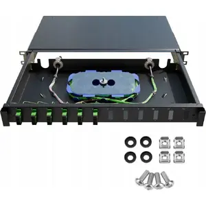 Fiber optic patch panel Stalflex TFDP-19-1U-12D-SC-B — 1U, 12 ports SC, metal