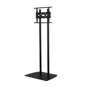 Floor Stand B-TECH BT8573/BB for Flat Screens VESA 600x400, Twin 1.8m Ø50mm Poles, Black, 70 kg