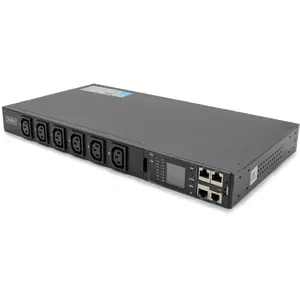 Power distribution PDU 1U No name DN-DP-H1-12C13, IEC320 C20 inlet 16A/250V, 12× IEC C13 outlets