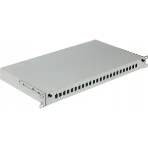 Fiber optic patch panel Stalflex FSP-19-1U-24S-SC-G — 1U, 24x SC ports, metal enclosure