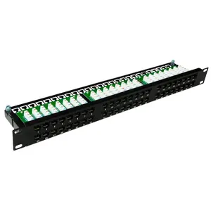 Patch panel 1U Alantec PK030 — Gigabit Ethernet RJ-45 Cat5e, 483×44×110 mm, black