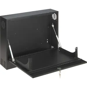 Wall-mounted rack cabinet Q-LANTEC CR19-2U-130-B — 2U height, CR19 series, steel construction