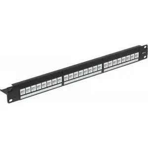 Patch panel 19" 1U 24x RJ45 Delta PP-24/RJ-FX/6C UTP for network cabling