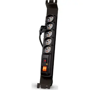 Сетевой фильтр Acar F5 RACK IEC 5×230V PL 1.5 м (W1919) – шинa для монтажной рамы, 5 розеток, кабель 1.5 м