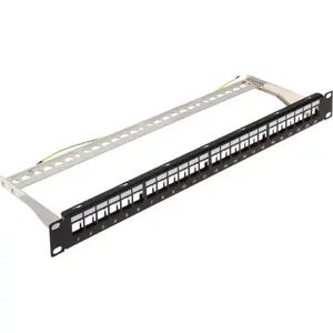 Patchpanel 1U 19" 24-slot keystone patch panel PP-24/FX/C by No name