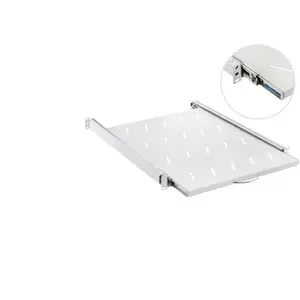 Rack shelf Stalflex 19" 1U 550mm sliding, grey