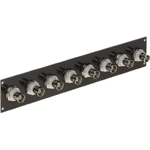 Savienojumu panelis Delta 8x BNC modelis G-8B/R — 8 BNC ligzdas koaksiālām video/audio savienojumam