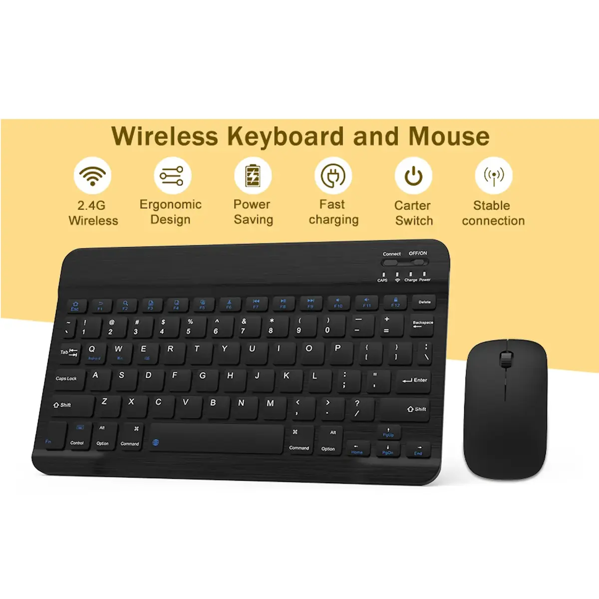 Riff 2в1 беспроводная/Bluetooth RGB клавиатура с мышью Photo 3