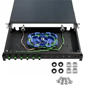 Fiber optic patch panel Stalflex TFSP-19-1U-12S-SC-B — 1U, 12 SC ports, metal