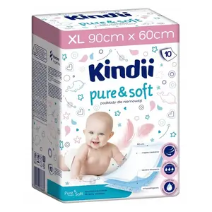 Gultas veļas komplekts Kindii Pure& Sof — 10 gab., palagi bērnu gultiņai 60×90 cm