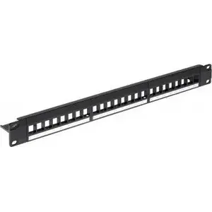 Patch panel Delta 24‑port keystone PP-24/FX/C1 — 24 slots for keystone modules