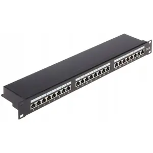 Patch Panel RJ-45 PP-24/RJ6-C/FTP-S — 24‑port shielded FTP, rack-mount