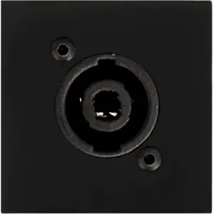 Connection plate Audac CP45SPES/B with D-size speaker terminal, solderless, black