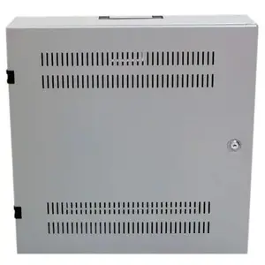 Настенная вертикальная распределительная стойка 19" Molex PN XtendLan 2U+4U 540x150 с перфорированной дверцей, серый