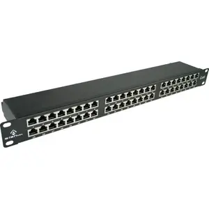 Patch panel 19" 1U Alantec PK050 — 48x RJ45 Cat.6 STP