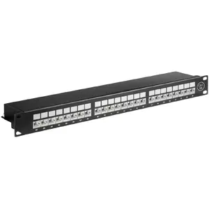 Патч-панель 1U GOOBAY 90854 — RJ45 Cat6a U/FTP, для крепления в стойку 483×44×107 мм