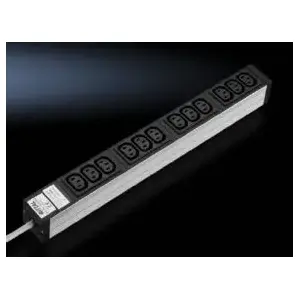 Питание Rittal DK 7240.200, 12x C13 розеток, кабель 2 м, 250 В, 16 А, 482.6×44×44 мм