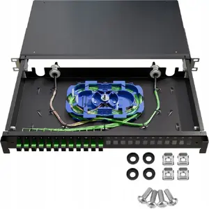 Fiber optic patch panel Stalflex TFSP-19-1U-24S-SC-B — 1U, 24 SC ports, metal