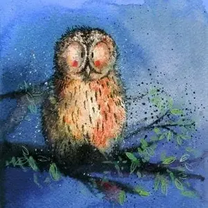 Coaster for cup Soliton C50 'Night Owl' — ceramic/tabletop cup coaster