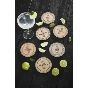 Scandinavian Home cork placemats set of 6 - natural cork, round/rectangular (6 pcs)