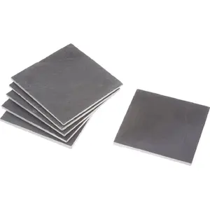 Coaster set ATMOSPHERA — 6 slate coasters for cups, natural slate, non-slip pads