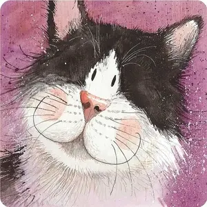 Coaster TEKA C180 "Kot Frisky" – coaster for cups and mugs, decorative animal design