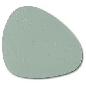 Coaster ZELLER 27059, synthetic leather coaster, mint green, 10 x 12 cm