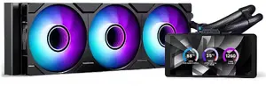 CPU AIO Liquid Cooler PHANTEKS Glacier One 360M25 with 6-inch LCD, 360mm, black